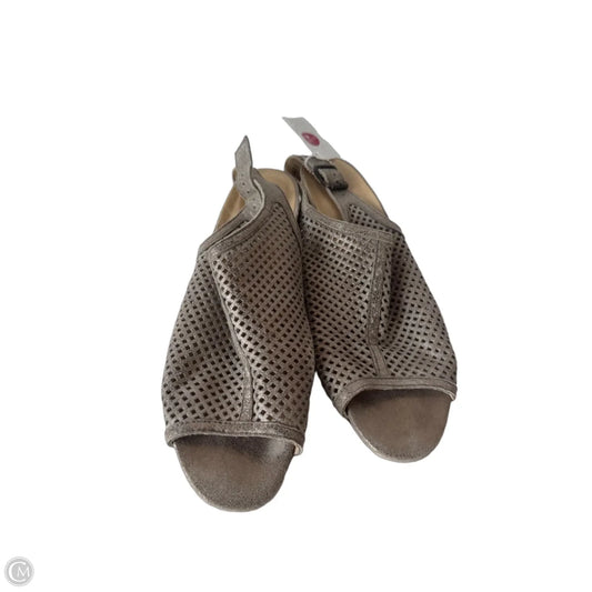 Sandals Heels Block By Paul Green In Grey, Size: 10.5