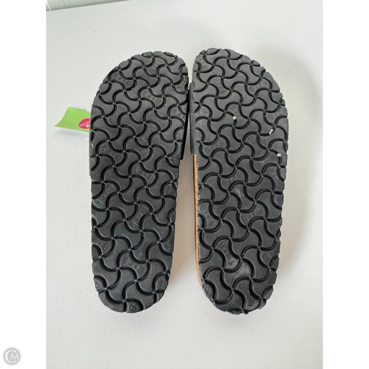 Sandals Flats By Birkenstock In Black & Brown, Size: 7