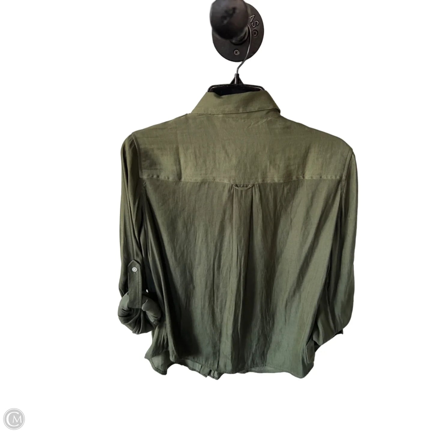 Top Long Sleeve By Banana Republic In Green, Size: Sp