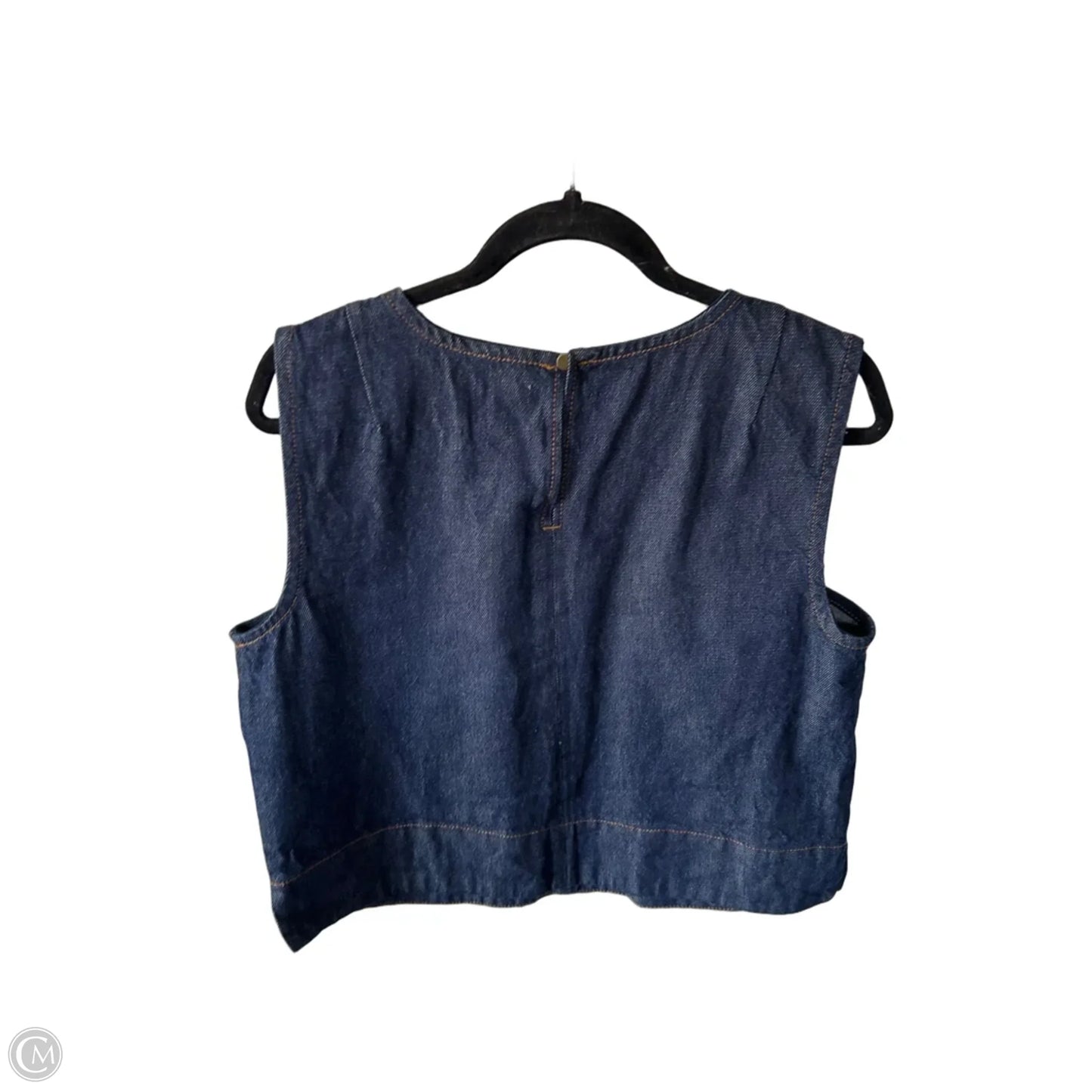 Top Sleeveless By Pilcro In Blue Denim, Size: M