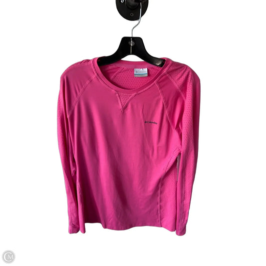 Athletic Top Long Sleeve Crewneck By Columbia In Pink, Size: L