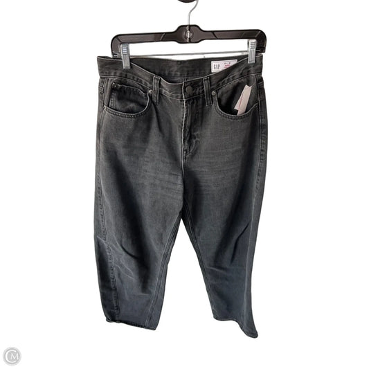 Jeans Straight By Gap In Black Denim, Size: 6