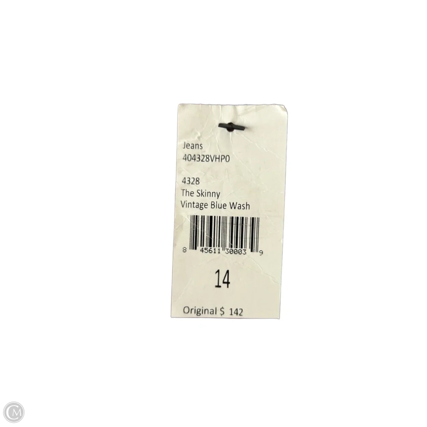 Jeans Skinny By Cabi In Blue Denim, Size: 14