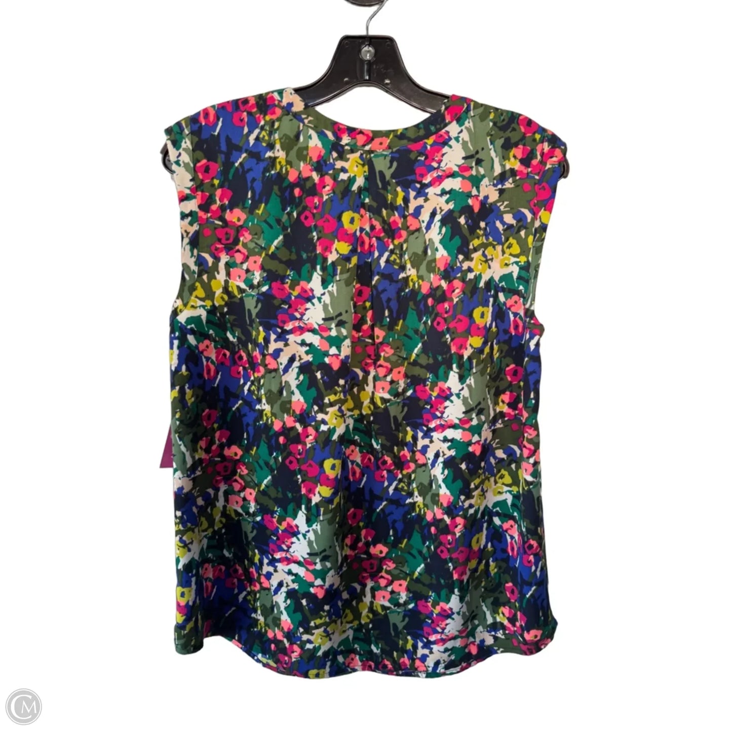 Top Sleeveless By J. Crew In Green & Pink, Size: M