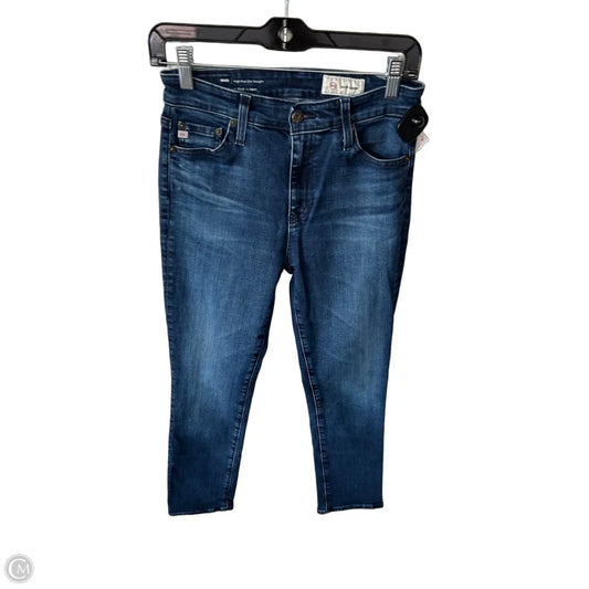 Jeans Straight By Ag Jeans In Blue Denim, Size: 4