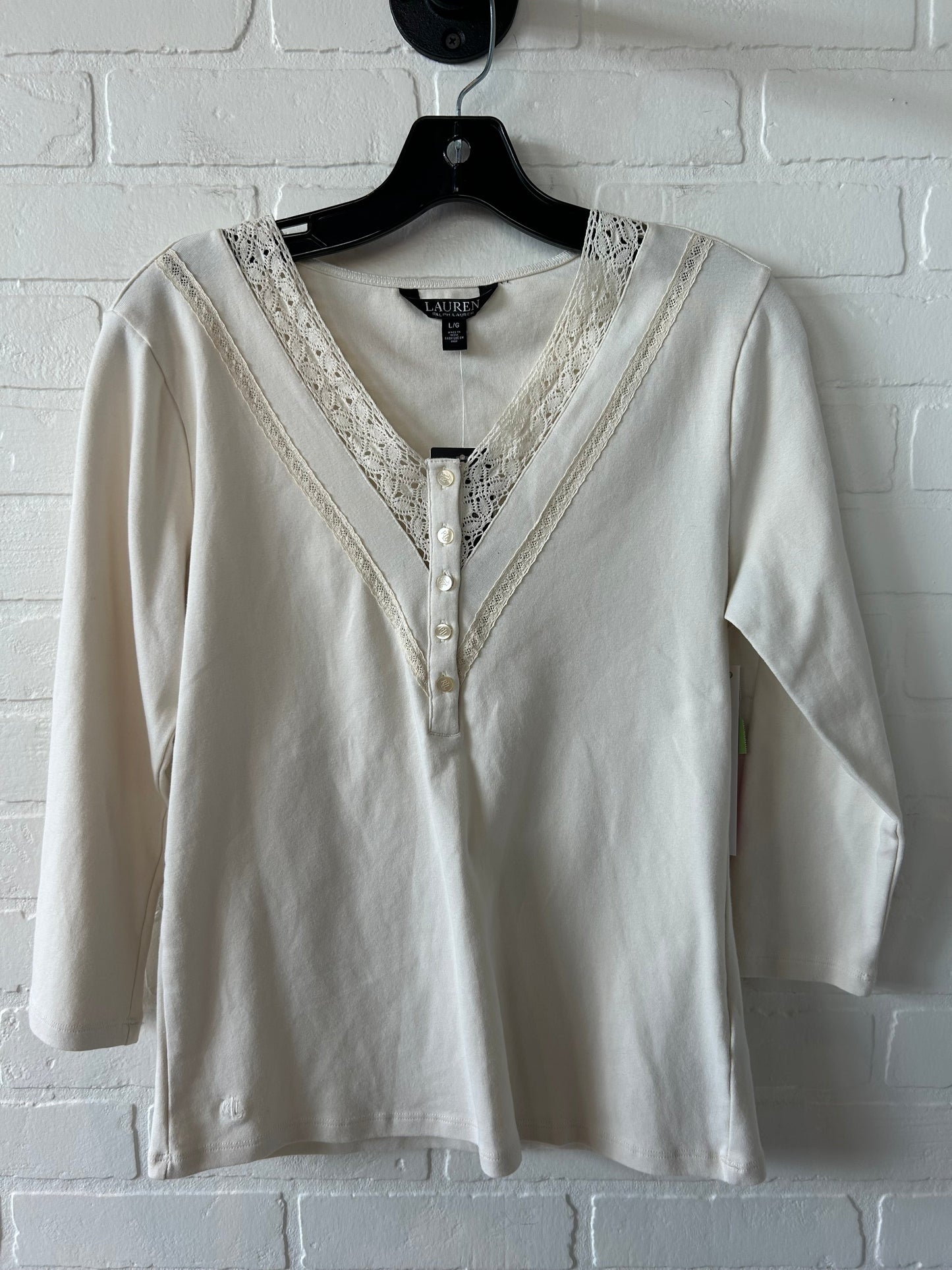 Top Long Sleeve By Lauren By Ralph Lauren  Size: L