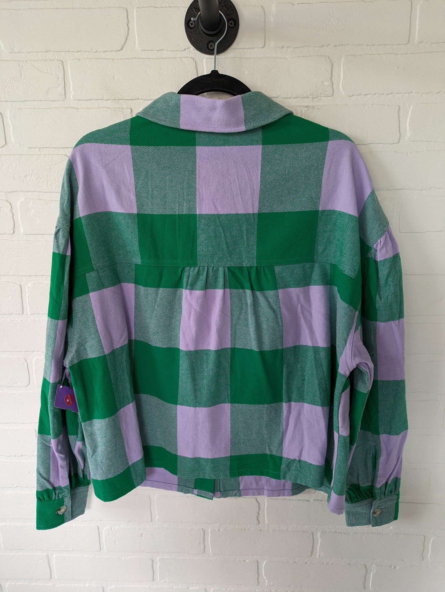 Green & Purple Top Long Sleeve Sanctuary, Size 1x