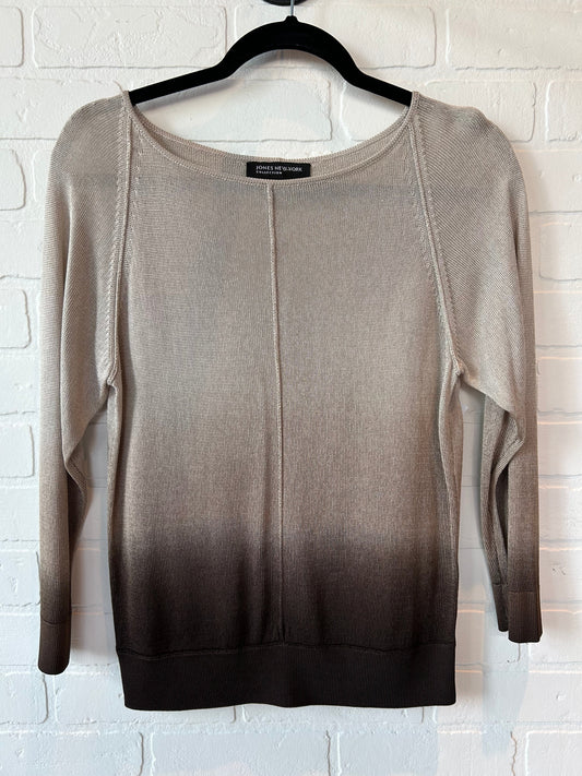 Tan Top Long Sleeve Jones New York, Size S