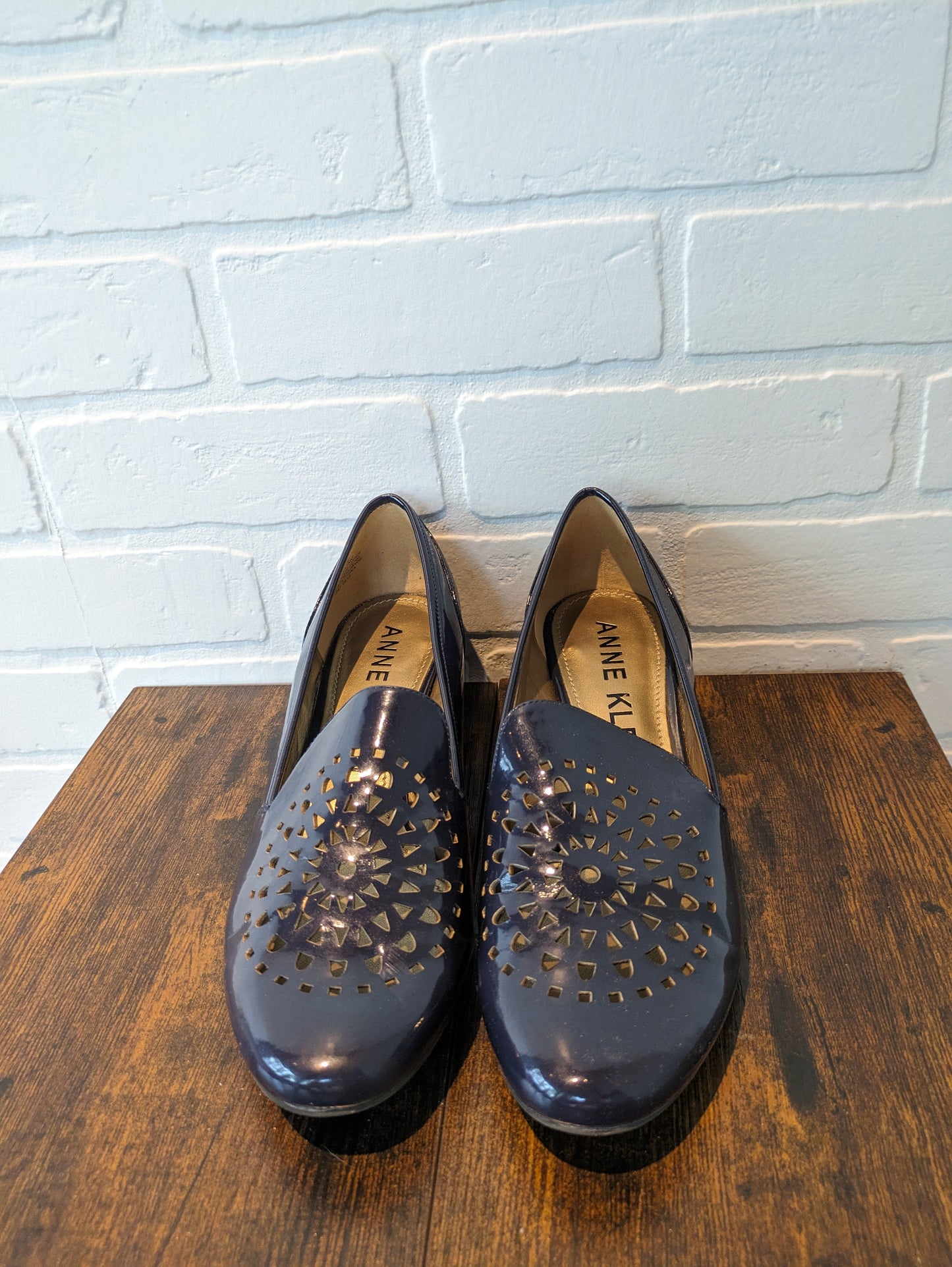 Navy Shoes Heels Block Anne Klein, Size 9