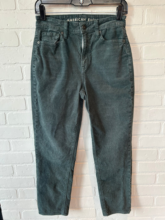 Green Pants Corduroy American Eagle, Size 2petite