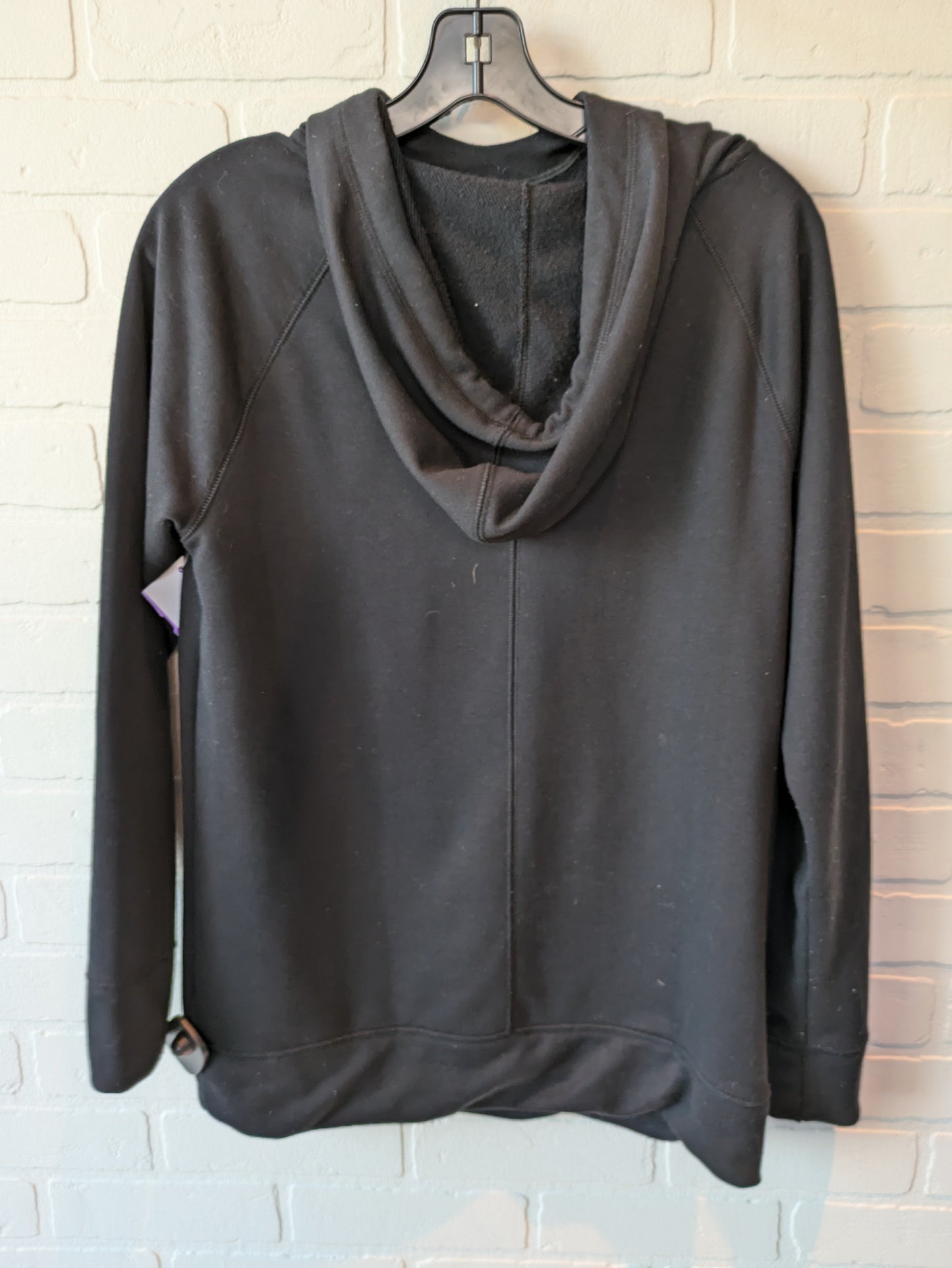 Black Athletic Top Long Sleeve Hoodie Athleta, Size Xs