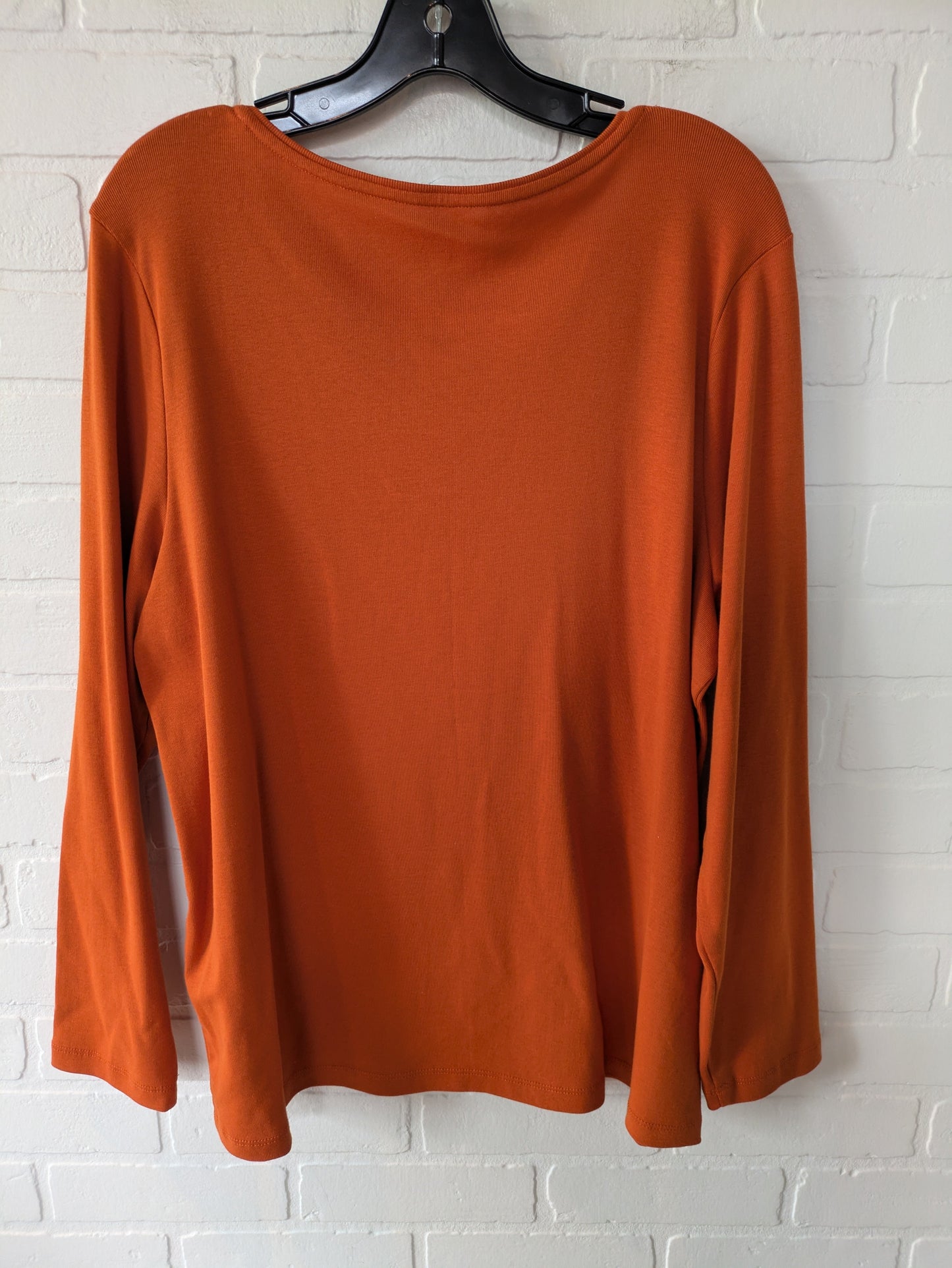 Orange Top 3/4 Sleeve Basic Cj Banks, Size 1x