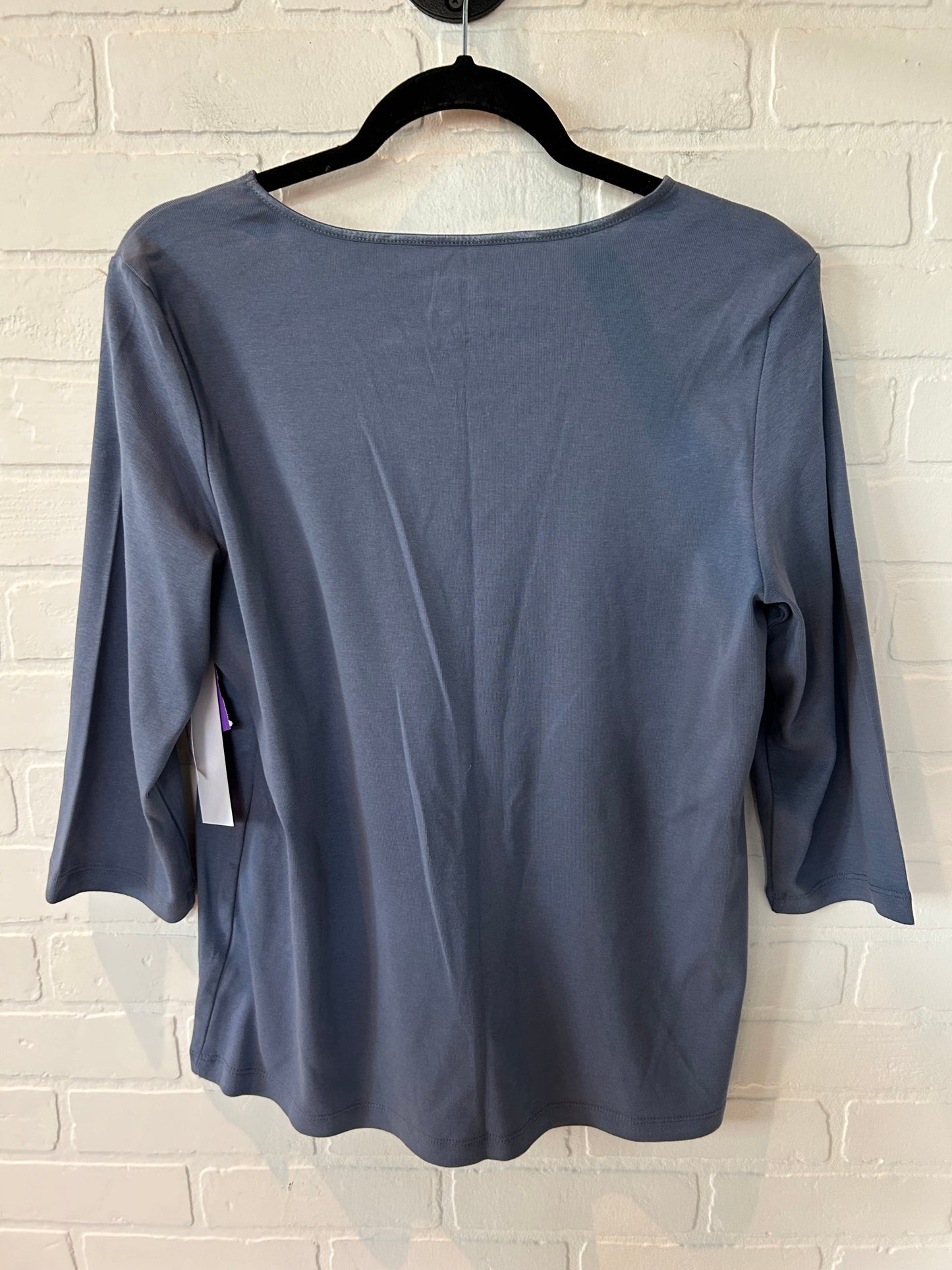 Blue Top 3/4 Sleeve Basic Cj Banks, Size Xl