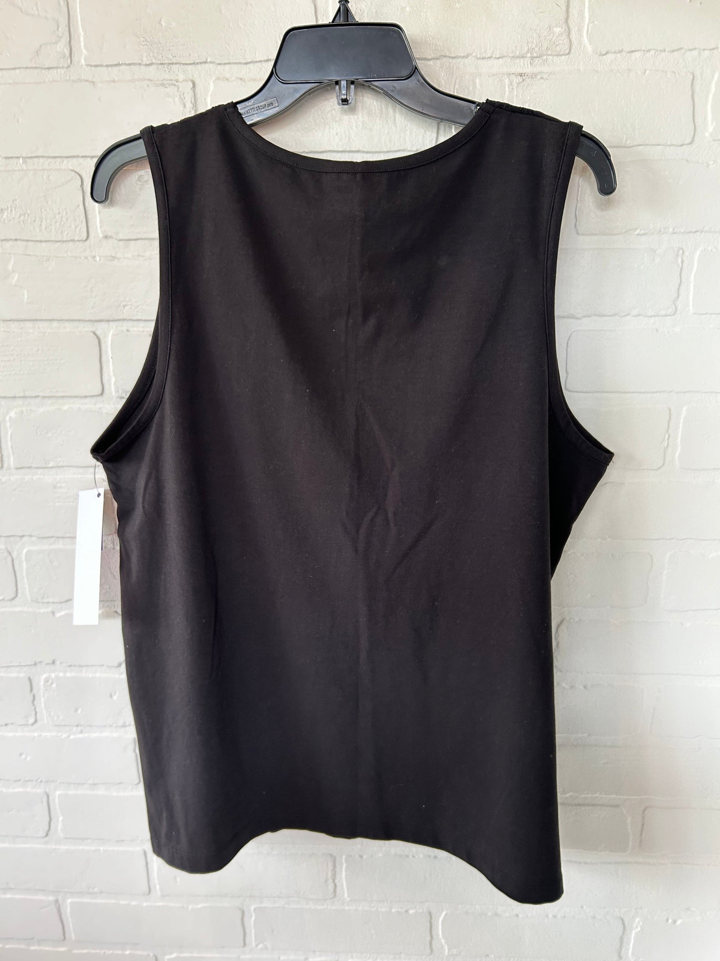 Black Top Sleeveless Basic Cj Banks, Size Xl