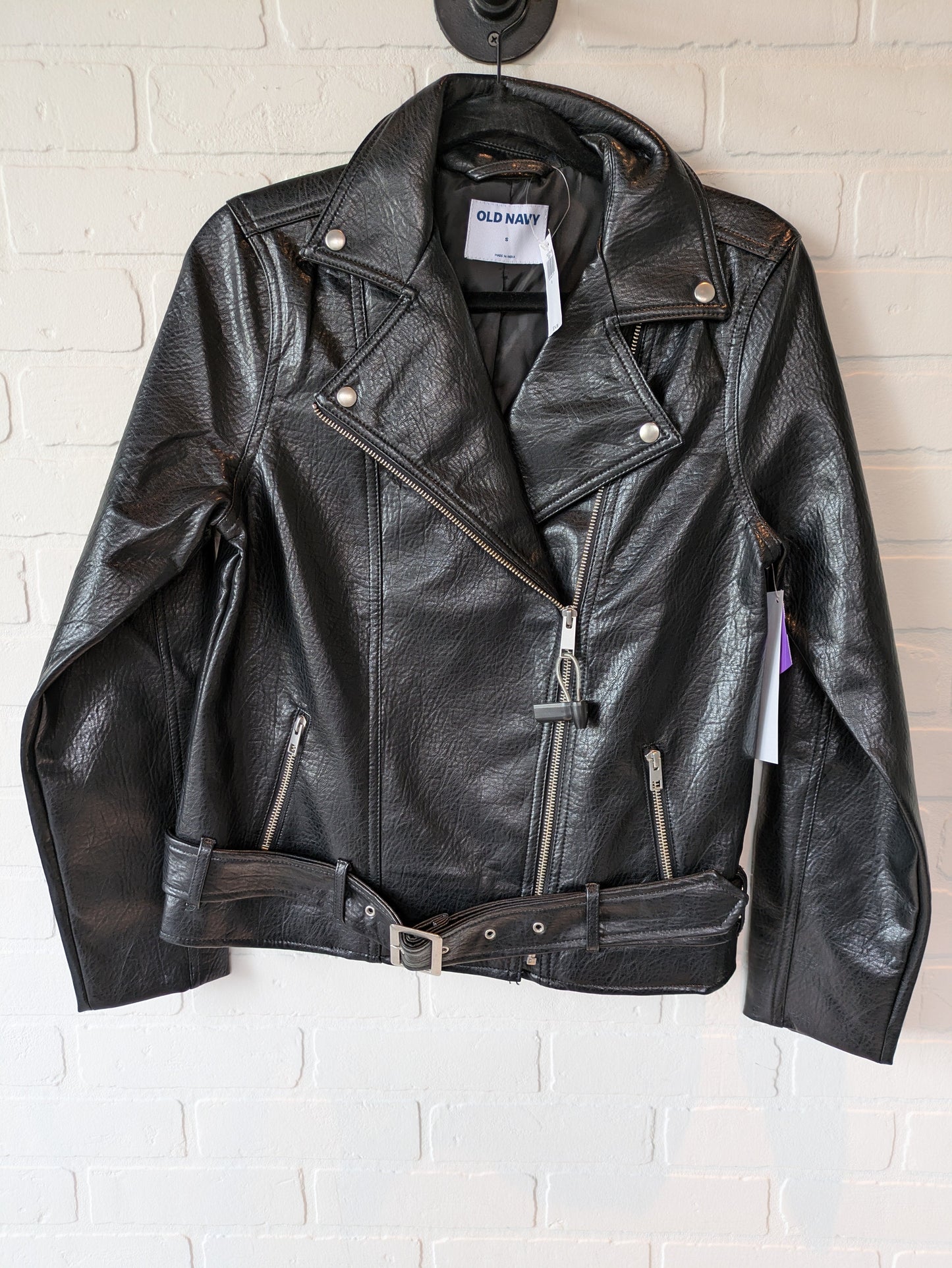 Black Jacket Moto Old Navy, Size S