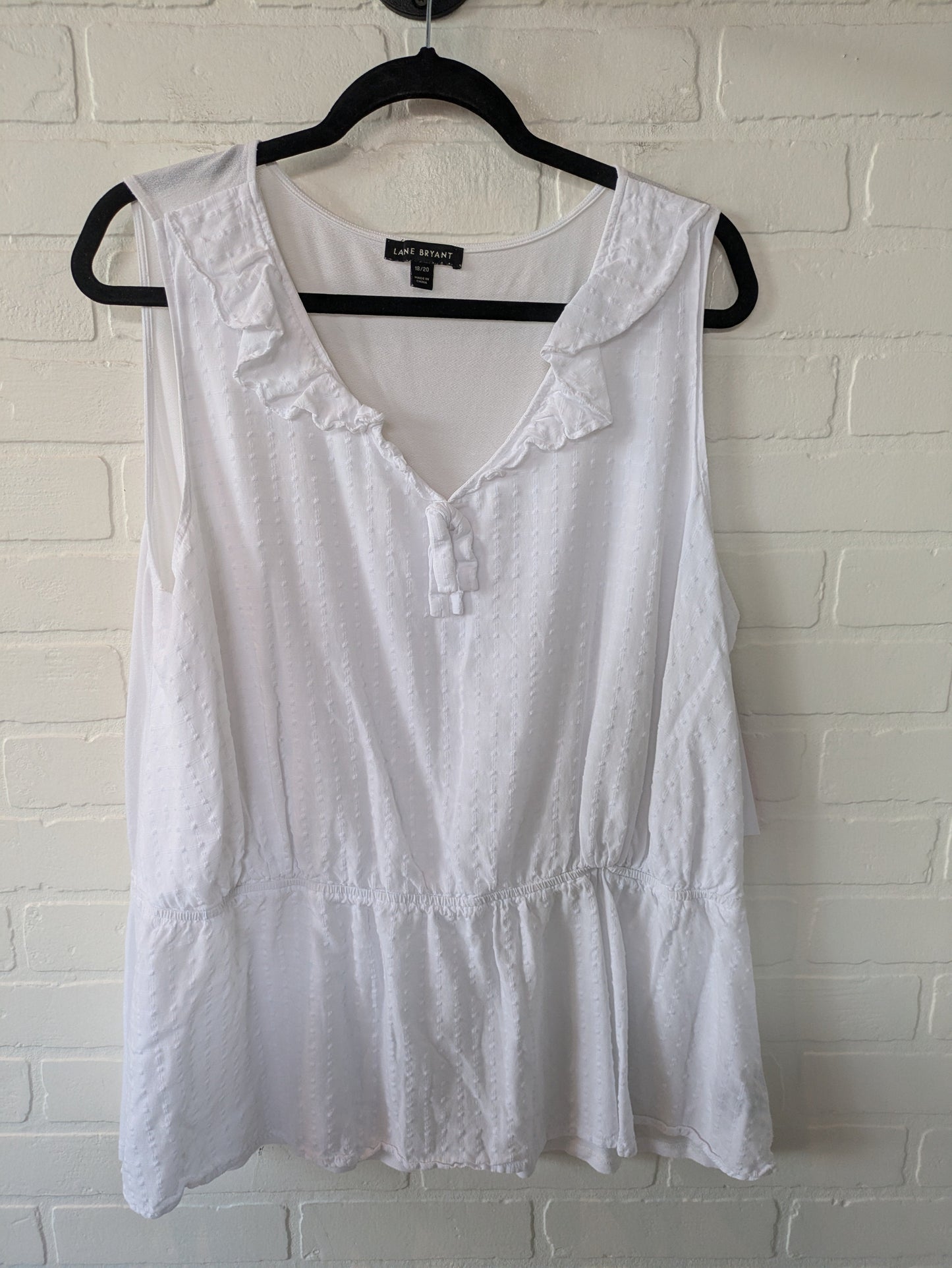 White Top Sleeveless Lane Bryant, Size 1x