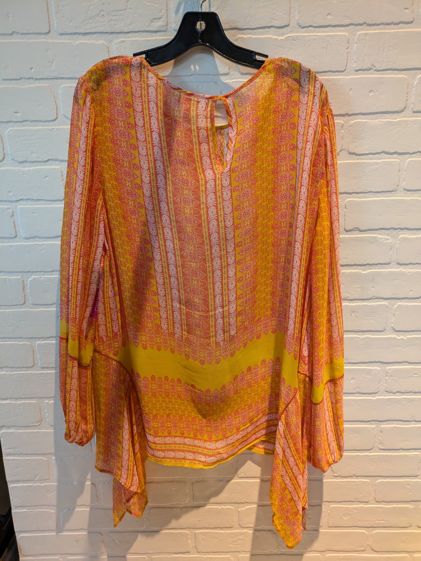 Orange Tunic Long Sleeve Sundance, Size Xl