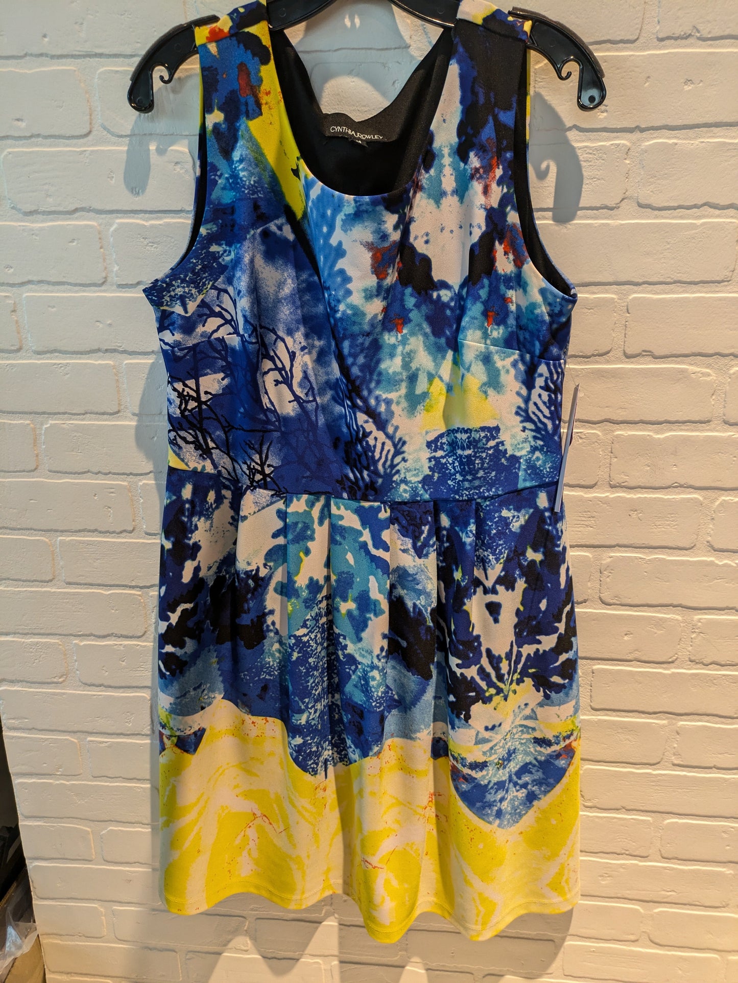 Blue & Yellow Dress Work Cynthia Rowley, Size L