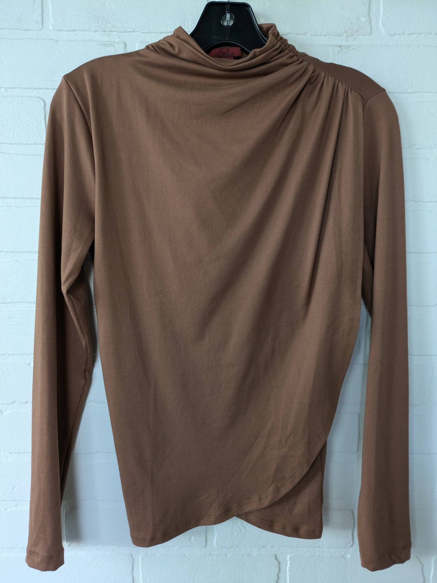 Brown Top Long Sleeve Basic Bke, Size S