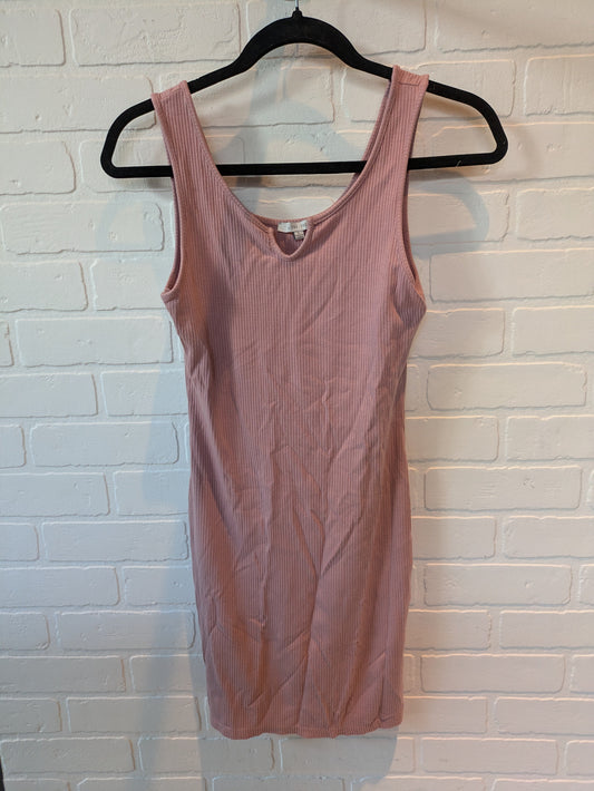 Pink Dress Casual Short Love Tree, Size L