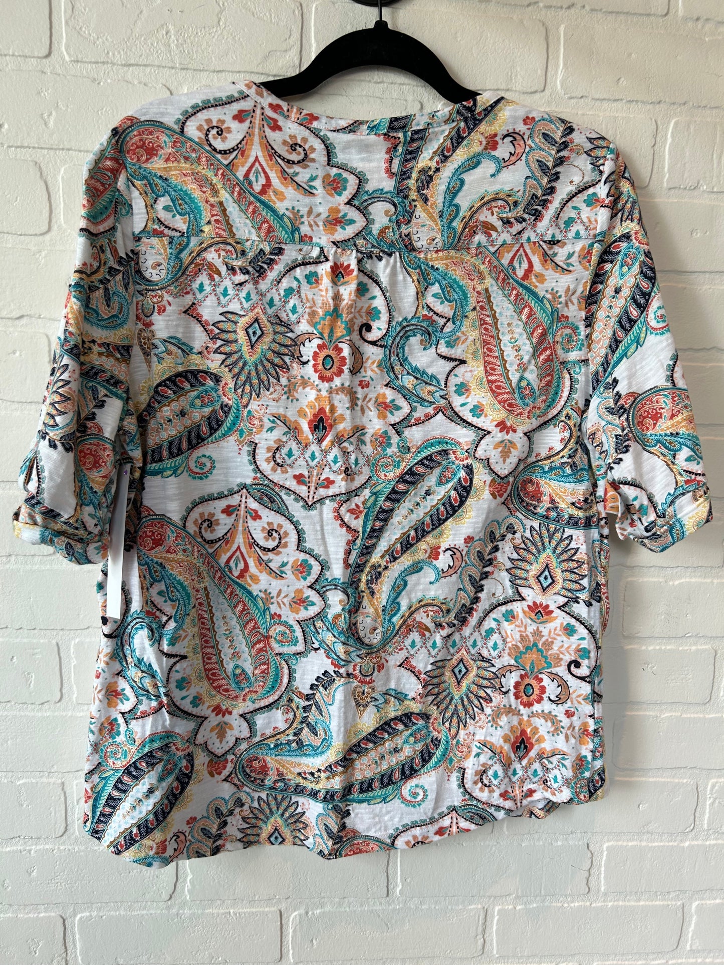 Multi-colored Top Short Sleeve Chicos, Size L