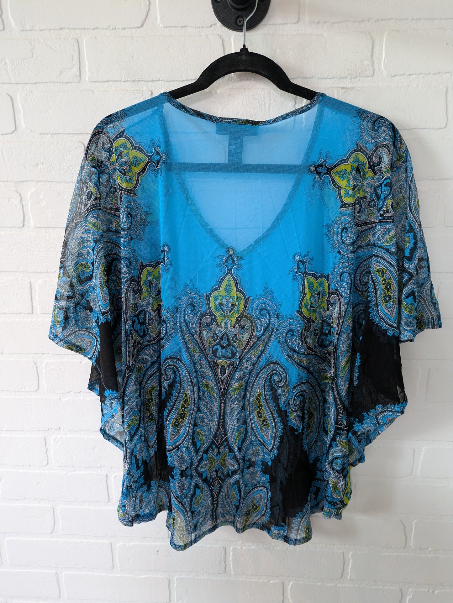 Black & Blue Blouse Short Sleeve Inc, Size M