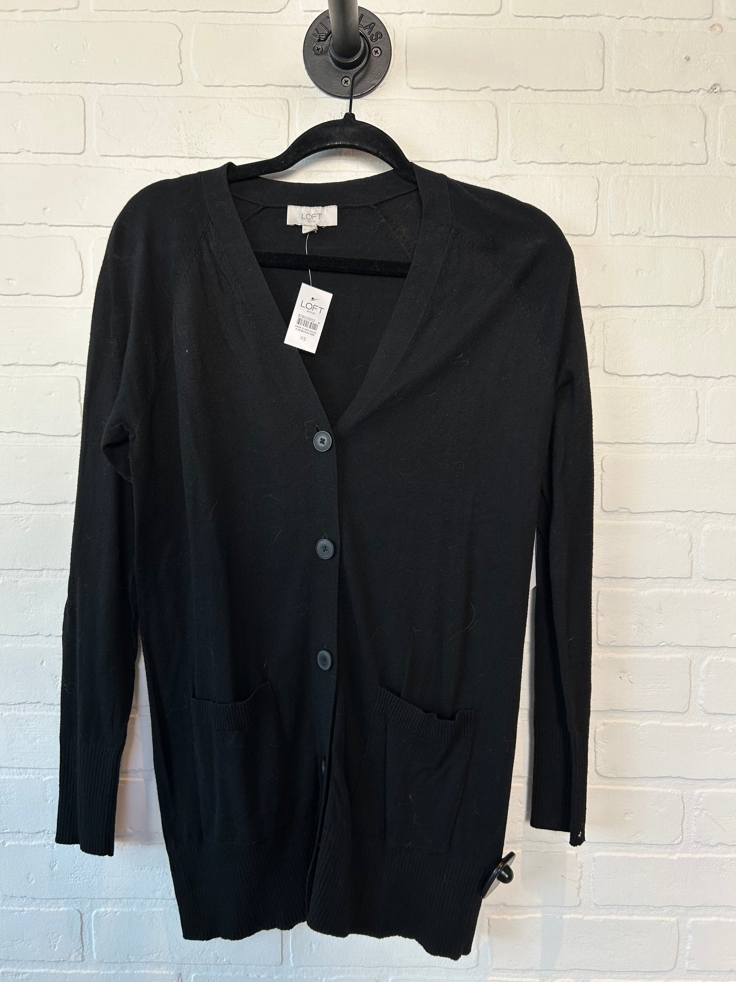 Black Sweater Cardigan Loft, Size Xs