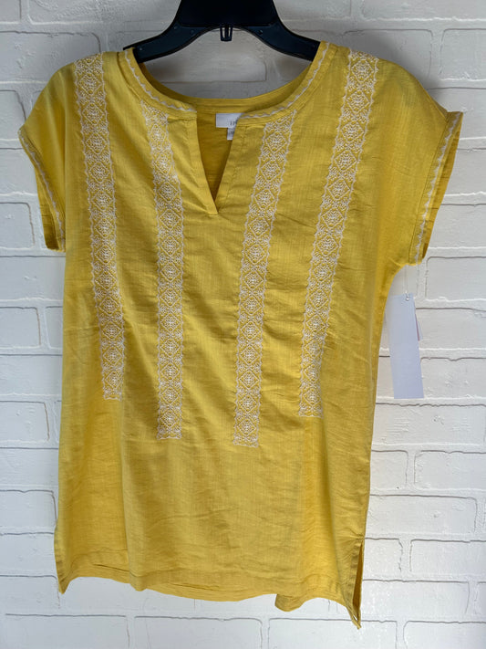 Yellow Top Short Sleeve J. Jill, Size Xs