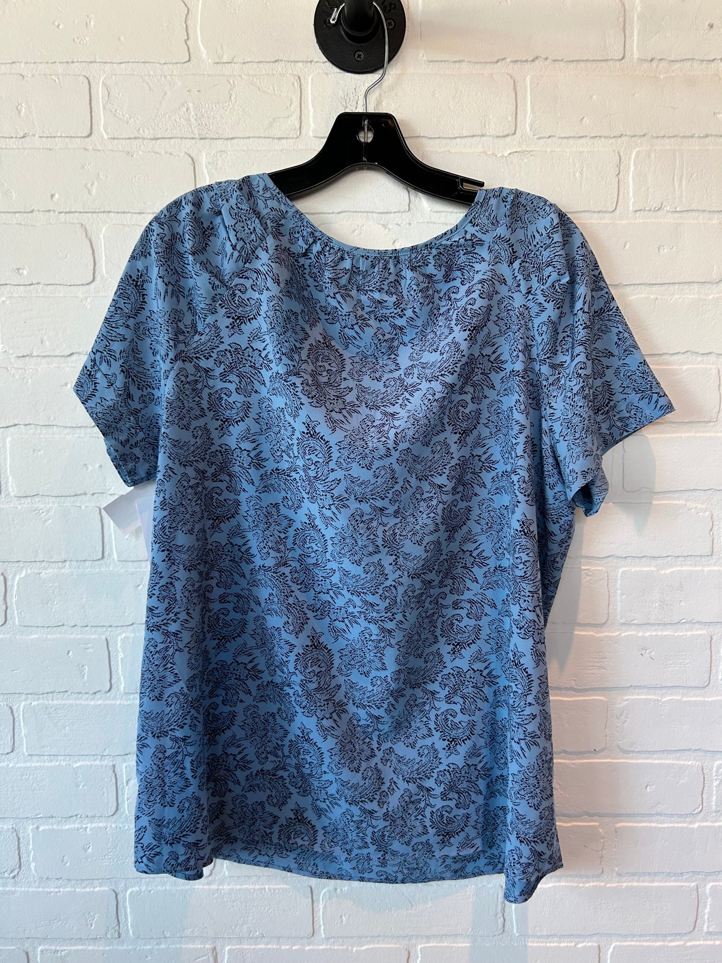 Blue Top Short Sleeve Ana, Size Xl