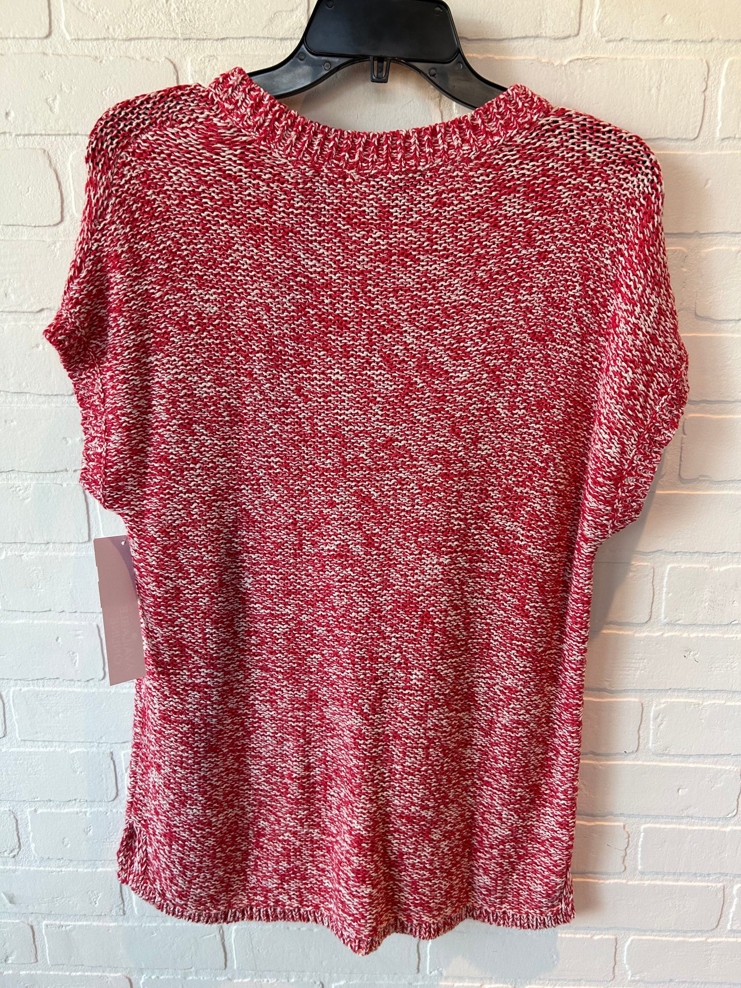 Red & White Sweater Short Sleeve J. Jill, Size S