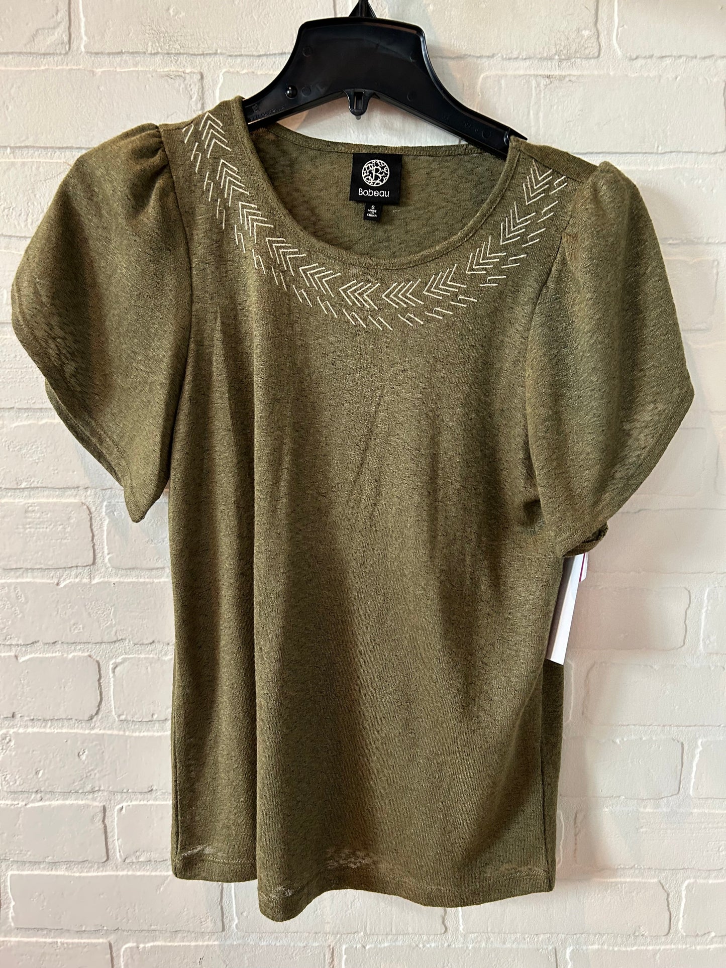 Green Top Short Sleeve Bobeau, Size S