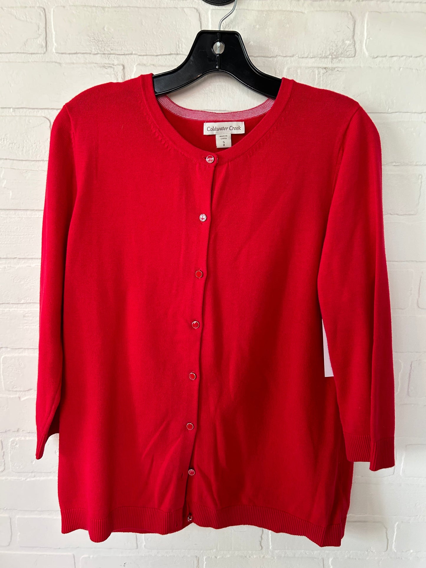 Red Sweater Cardigan Coldwater Creek, Size S