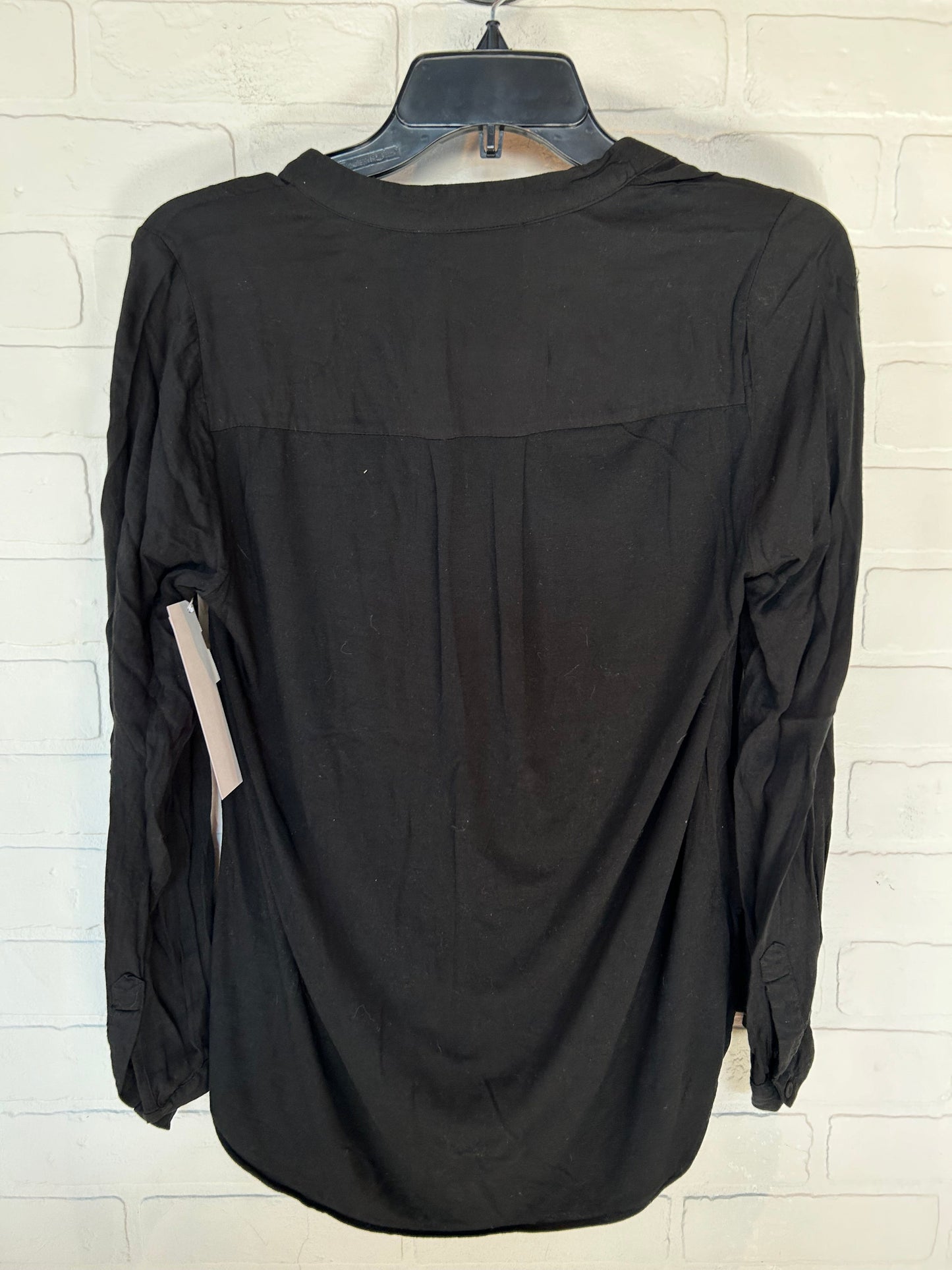 Black Top Long Sleeve Basic Daniel Rainn, Size S