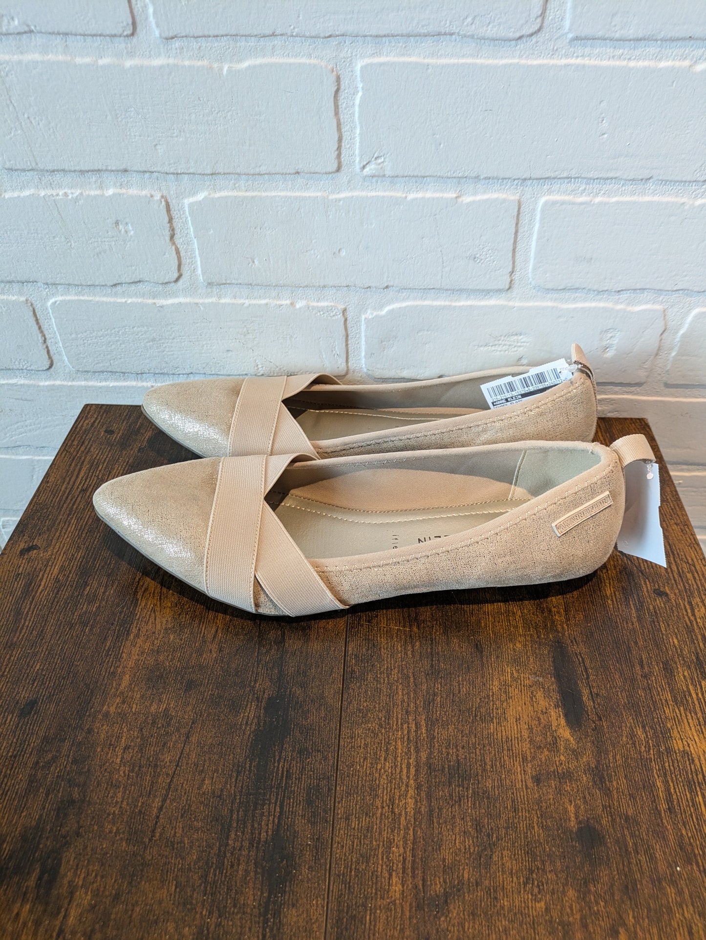 Tan Shoes Flats Anne Klein, Size 9.5