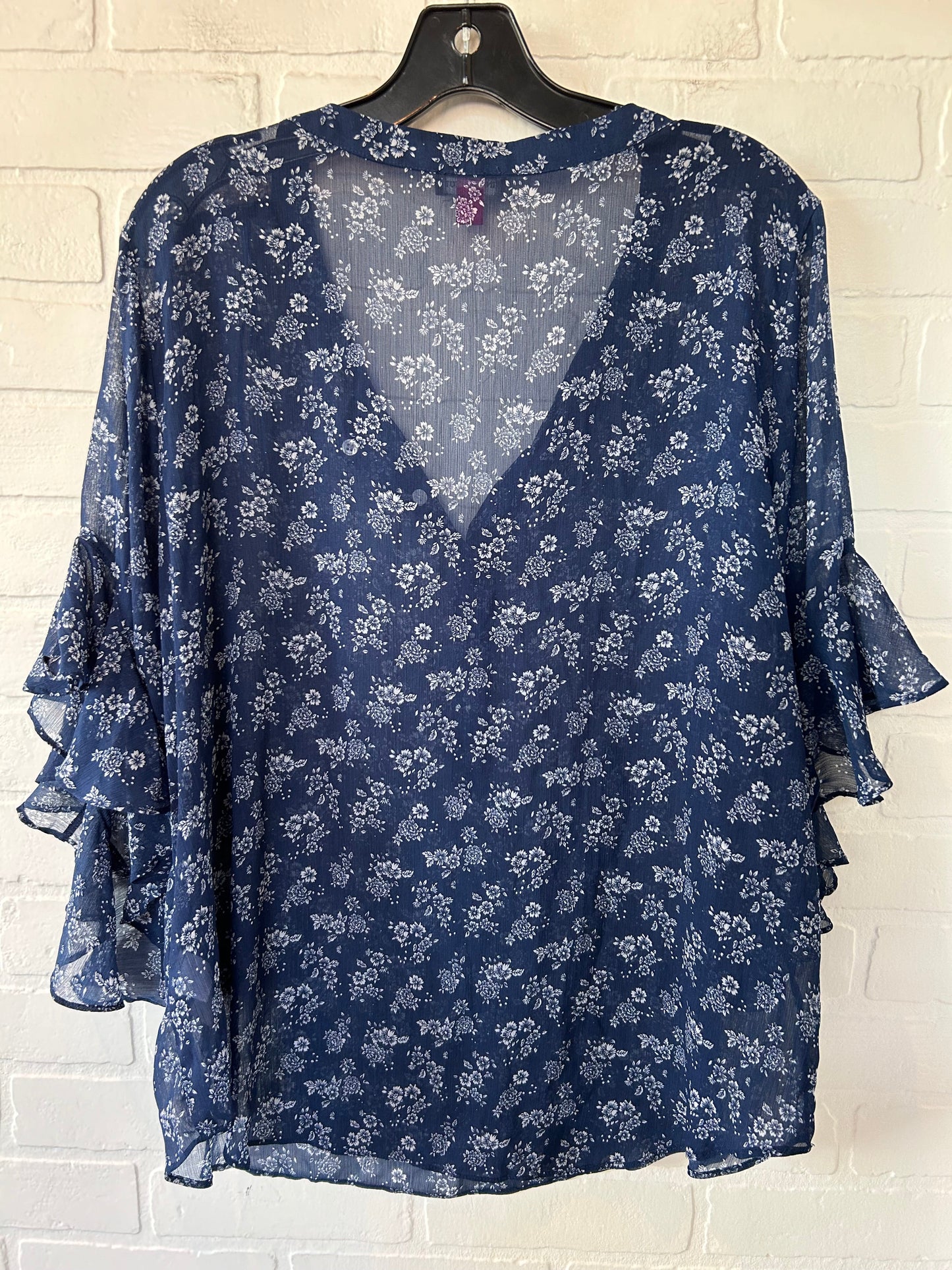 Blue & White Top Short Sleeve Vince Camuto, Size Xl