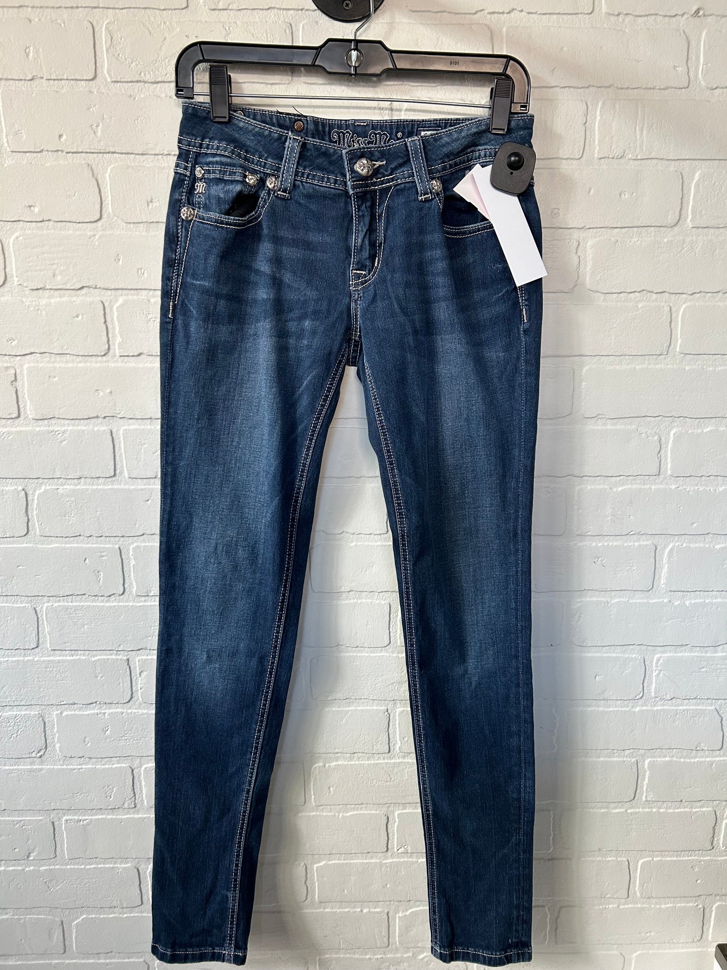 Jeans Skinny By Miss Me In Blue Denim, Size: 4