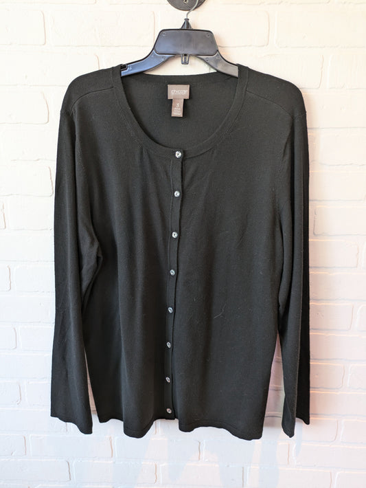 Sweater Cardigan By Chicos In Black, Size: Xl