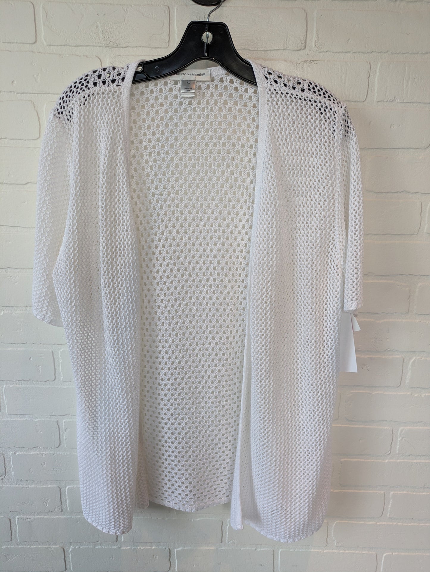 Sweater Cardigan By Christopher And Banks In White, Size: Xl