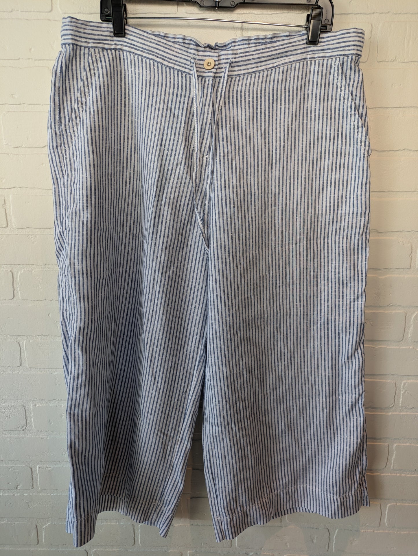 Pants Linen By Tommy Bahama In Blue & White, Size: 14