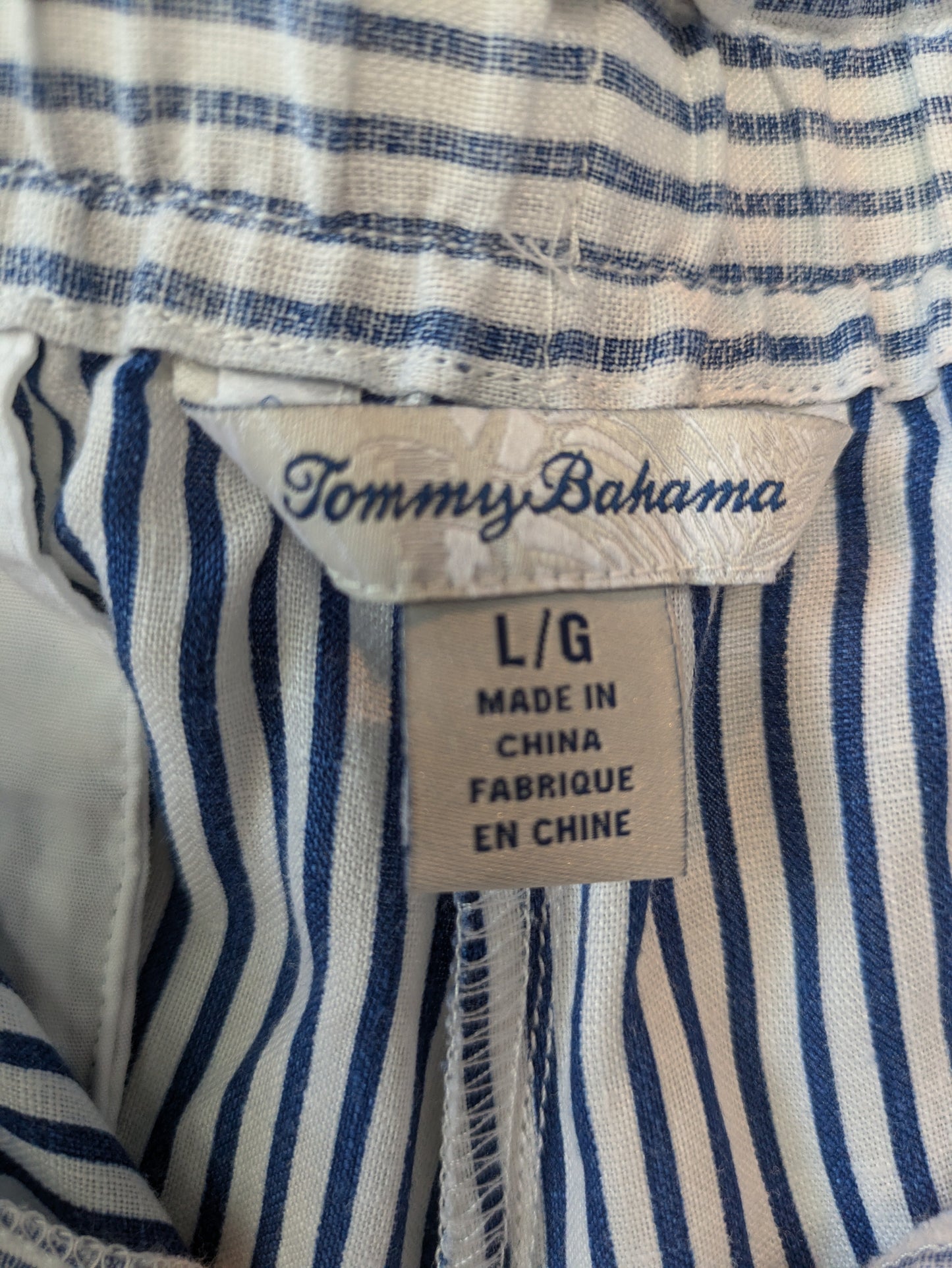 Pants Linen By Tommy Bahama In Blue & White, Size: 14