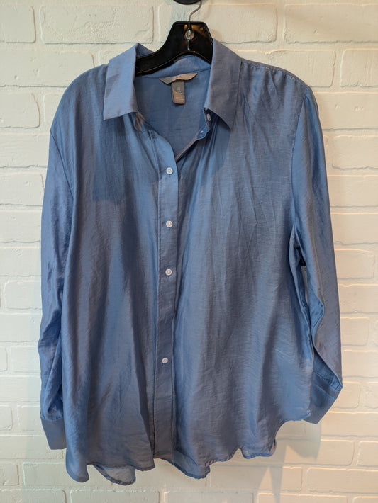 Top Long Sleeve By H&m In Blue, Size: M