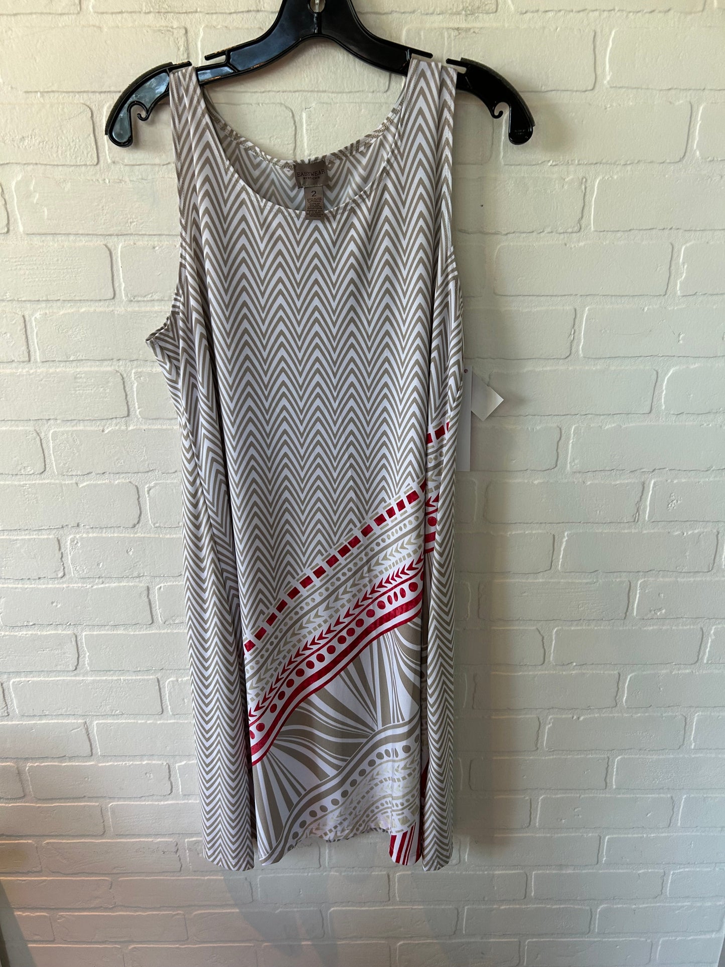 Dress Work By Chicos In Tan & White, Size: L