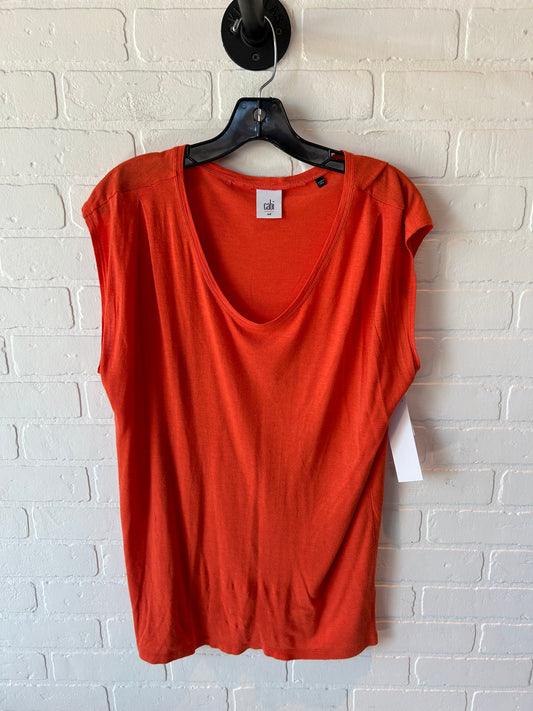 Top Short Sleeve Basic By Cabi In Orange, Size: M