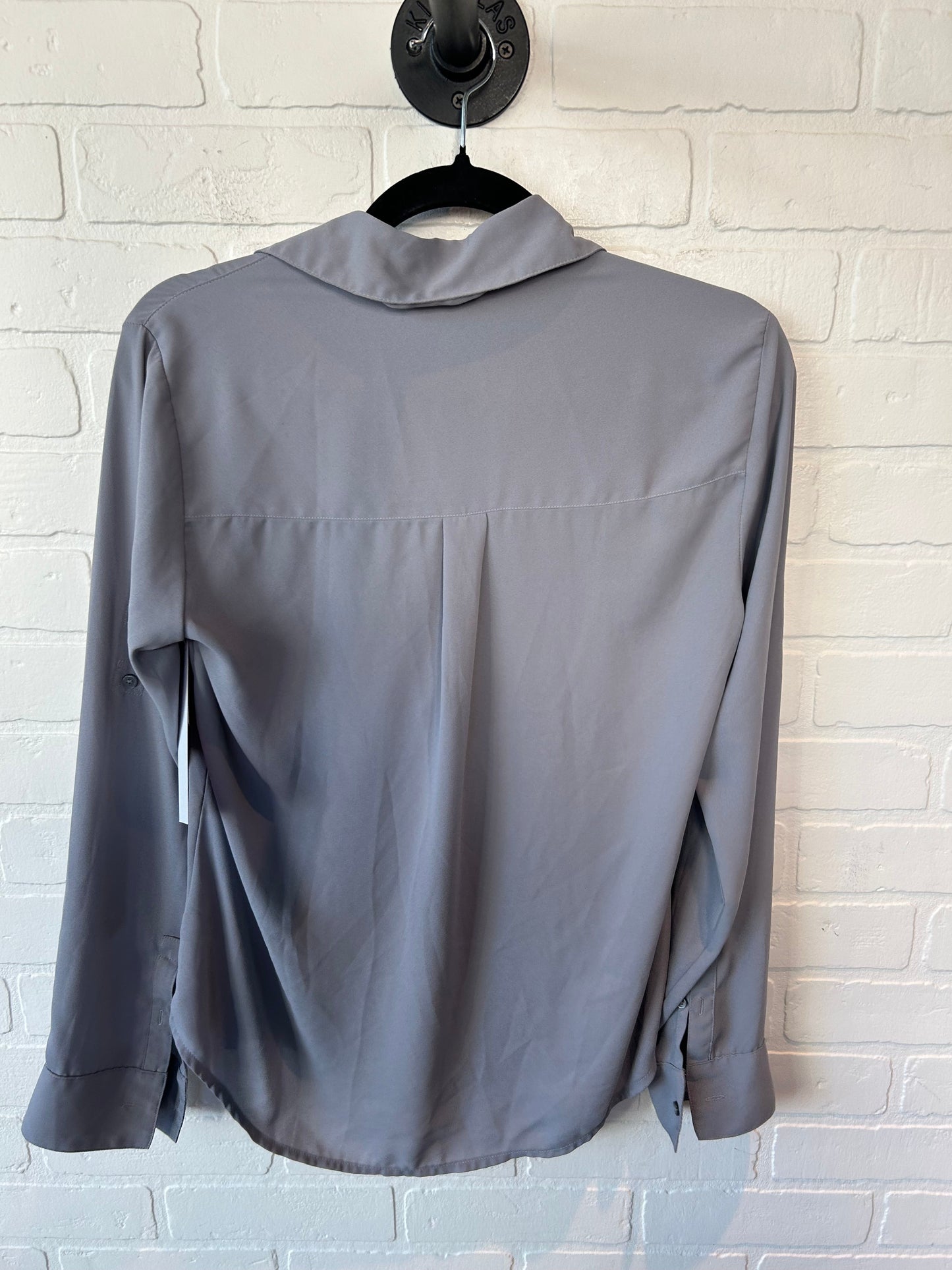 Top Long Sleeve By Express In Grey, Size: Xs