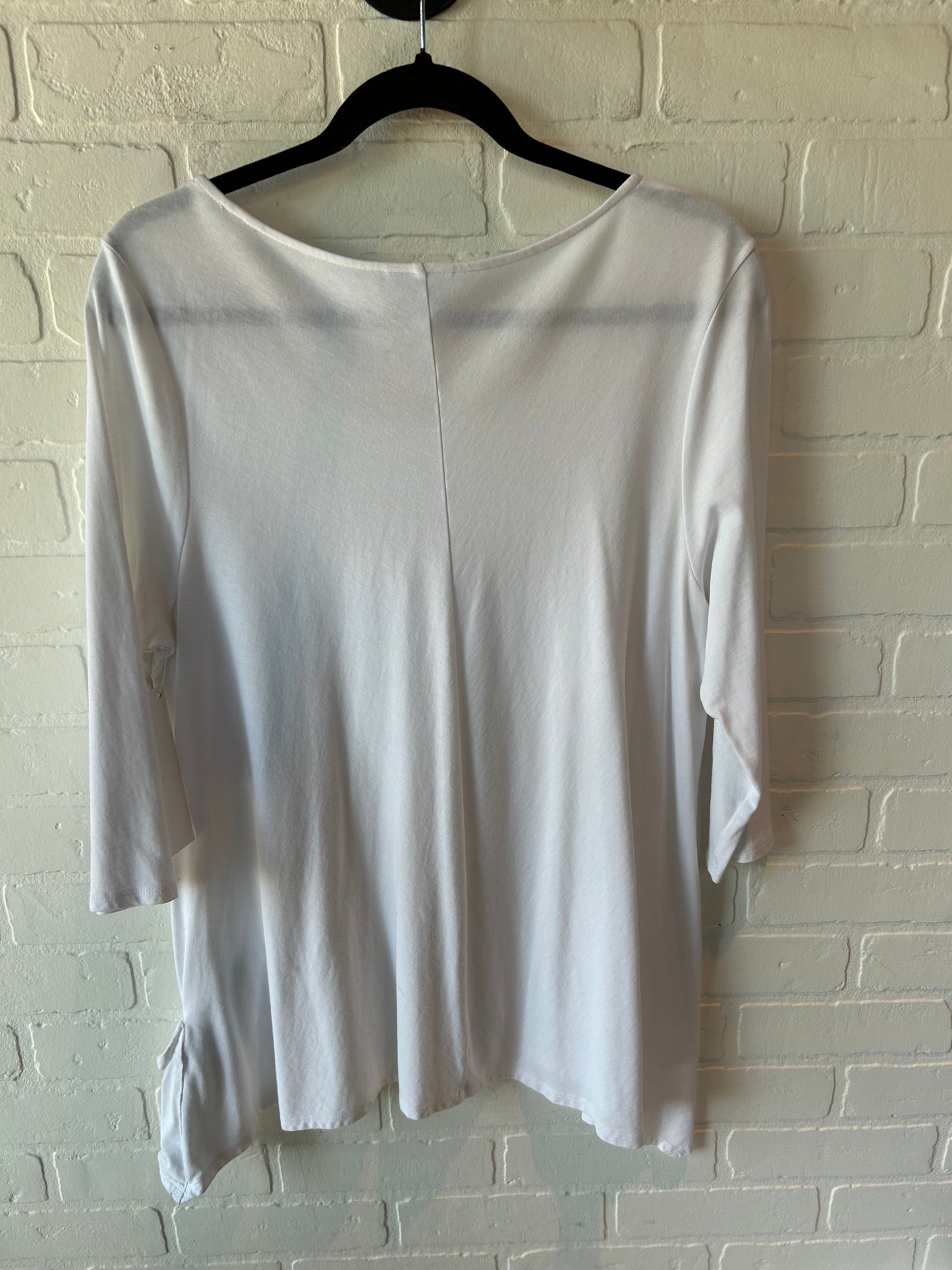 Top 3/4 Sleeve Basic By Pure Jill In White, Size: L