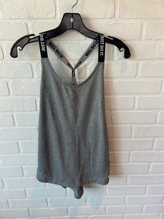 Athletic Tank Top By Nike In Grey, Size: M