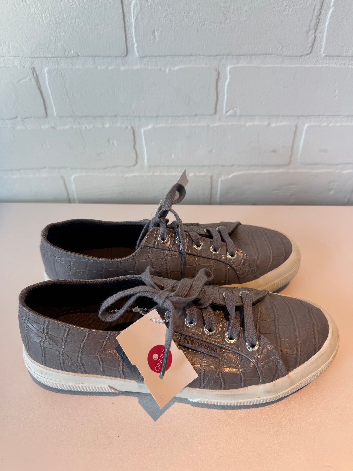 SHOES SNEAKERS SUPERGA in GREY, Size: 6