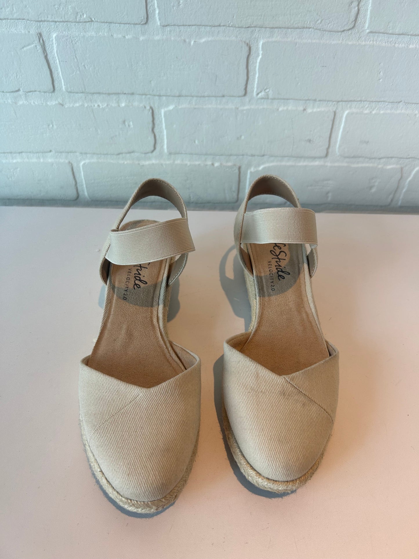 Shoes Heels Wedge By Life Stride In Cream & Tan, Size: 7