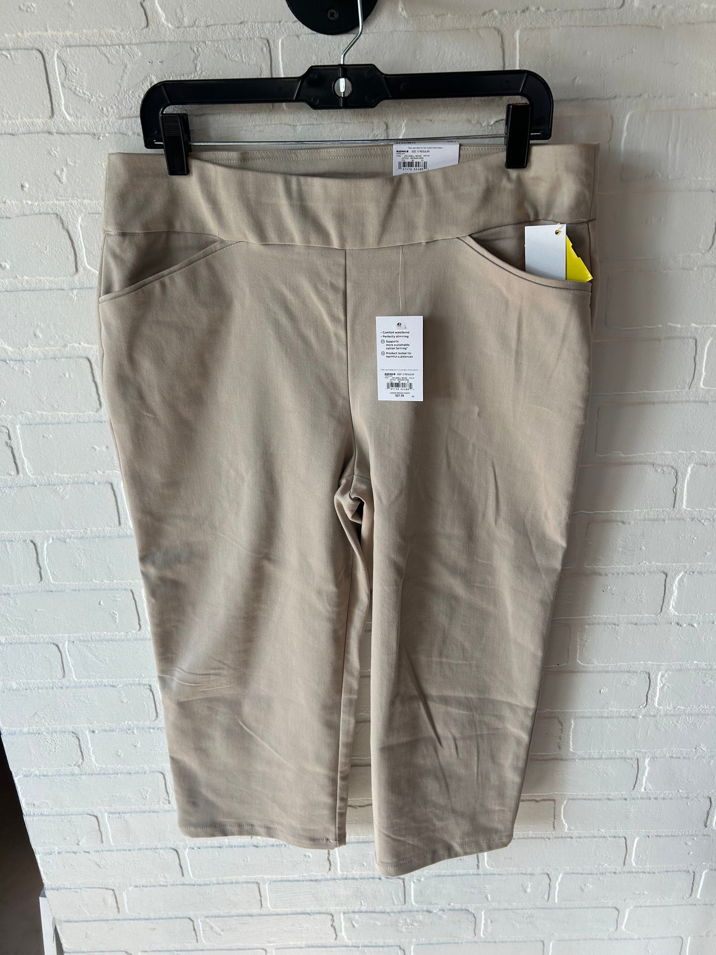 Capris By Croft And Barrow In Tan, Size: 12