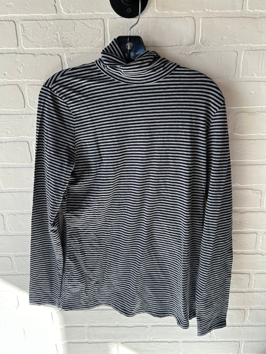 Top Long Sleeve Basic By Eddie Bauer In Blue & Grey, Size: L